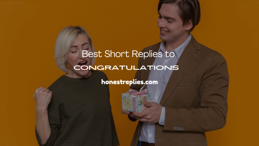 Short Replies to Congratulations